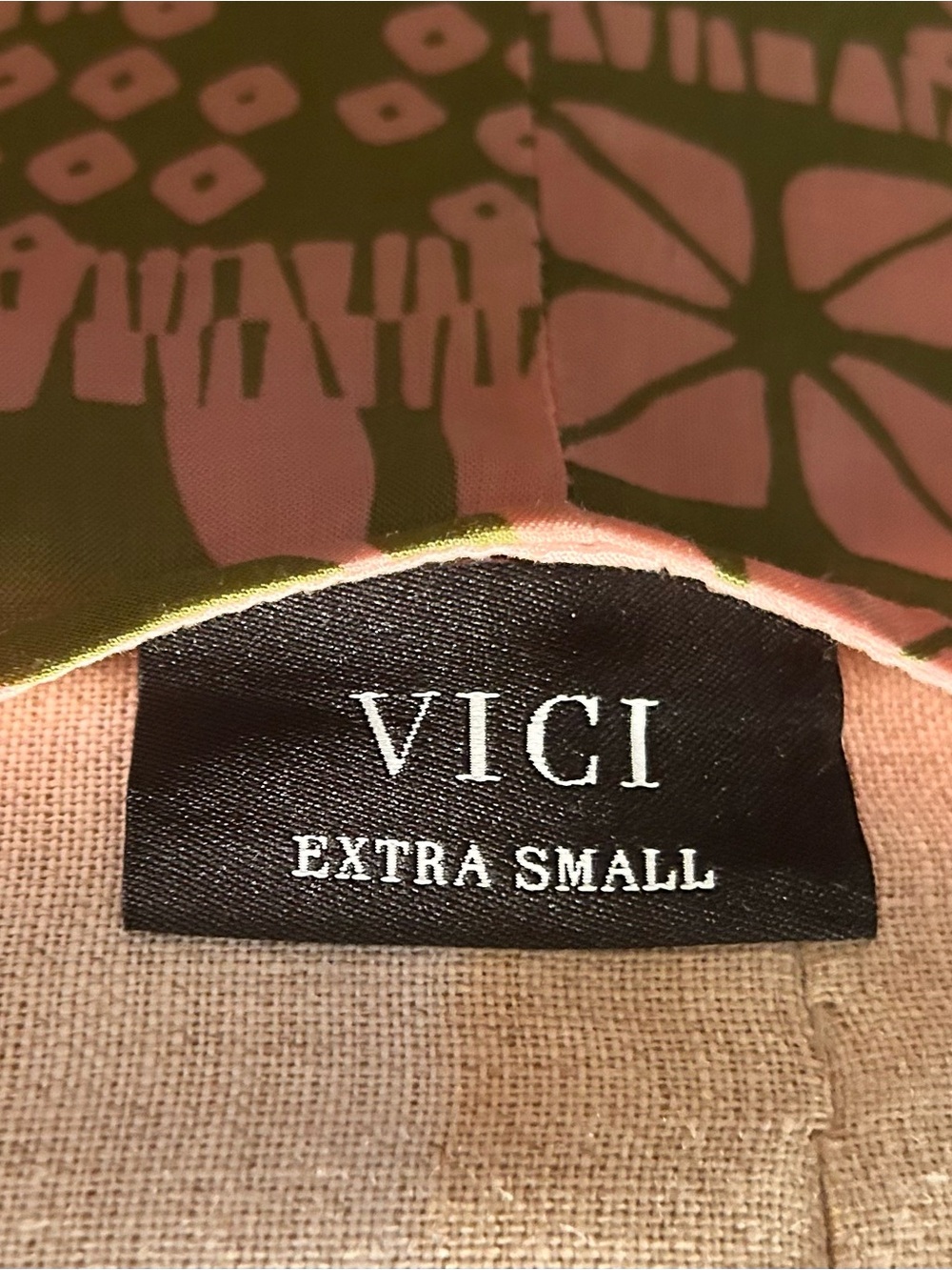 NWOT Vici Collection Floral & Geometric Pink and Olive Green Dress - Picture 4 of 5